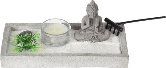 Boeddha Zen Tuintje Set 19 x 10 cm