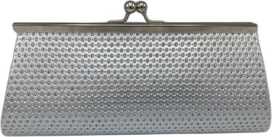 Zilveren Clutch met Strass
