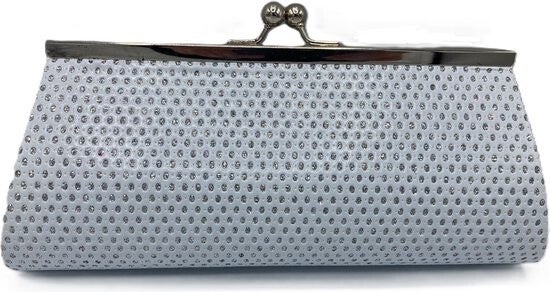 Witte Clutch met Strass