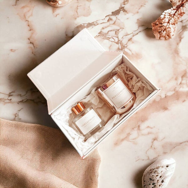 Cadeaupakket : Kaars 200gr + Geurstokjes 100ml