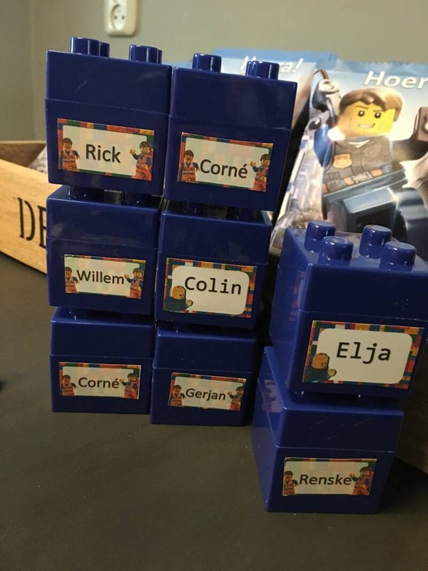 Lego traktatie bakje/ doosje