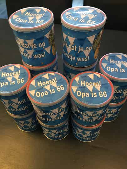 Pringlesbus feest bedankje