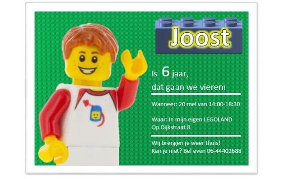 Uitnodiging Lego