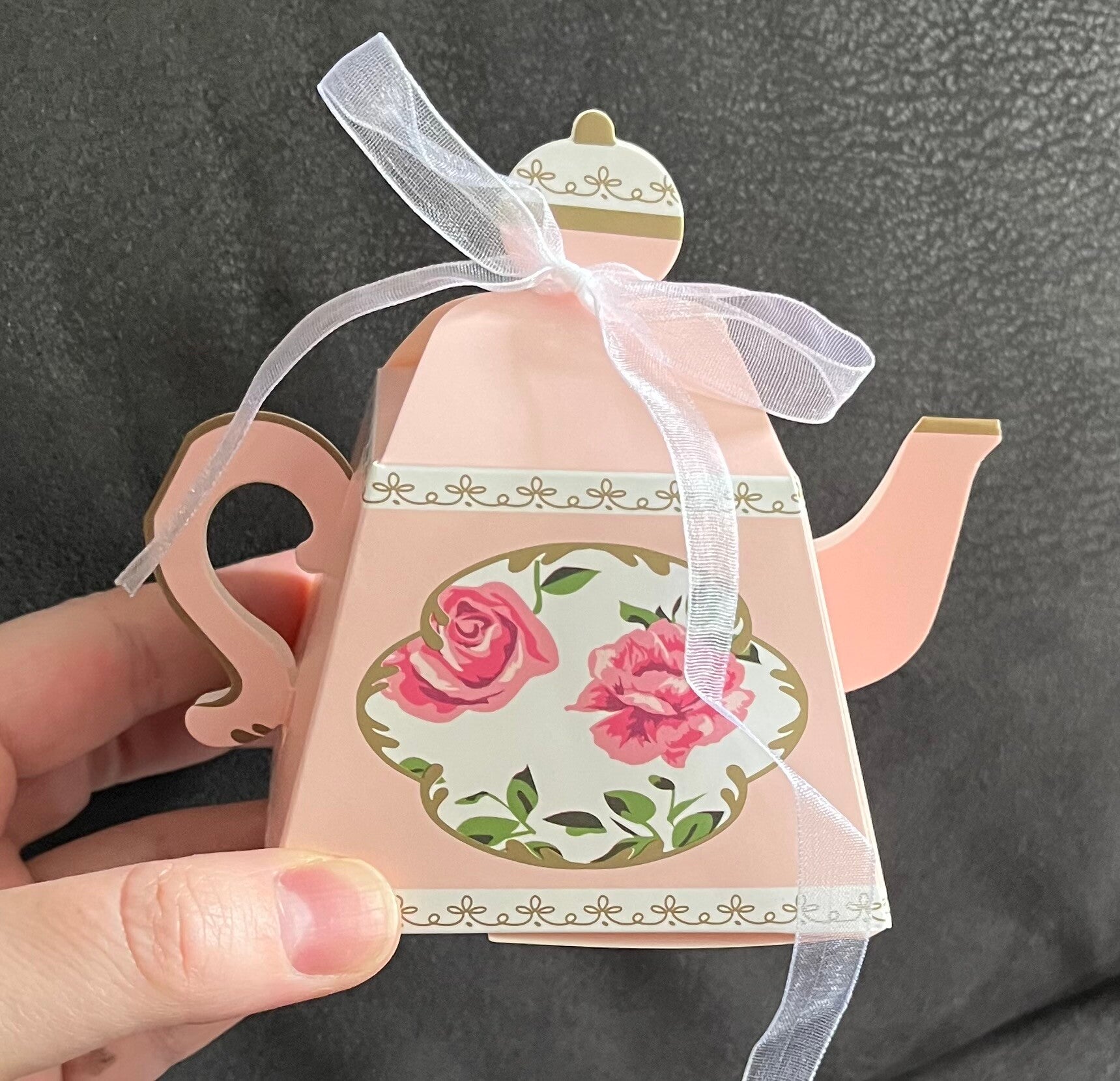 Theepotje doosje voor juf/ high tea