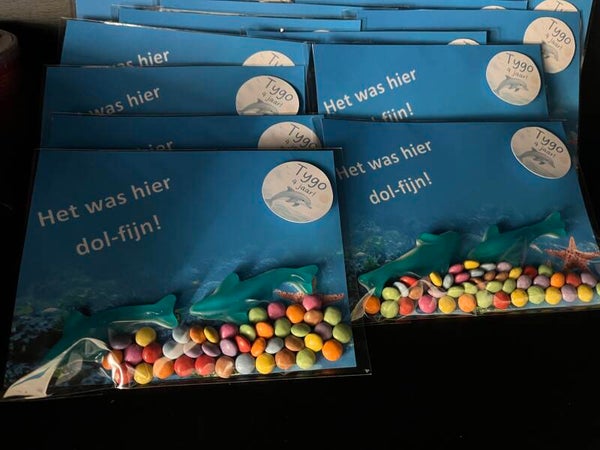 traktatie afscheid het was hier dolfijn!