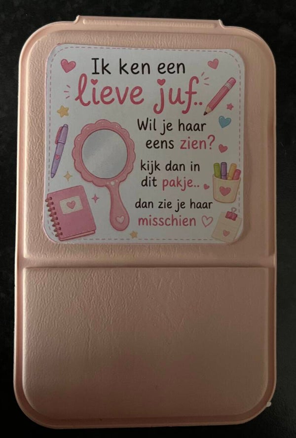 Spiegeltje voor de liefste juf