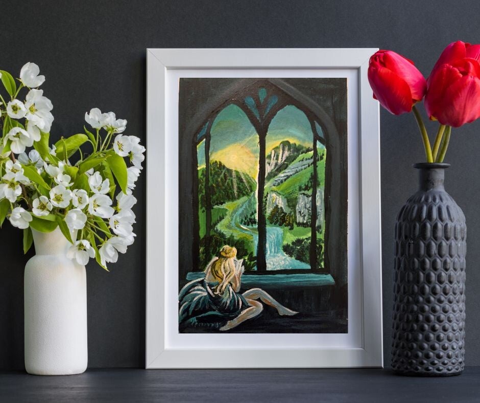 Fantasy Art Print | Forest Window | Wall Art | A4 Print