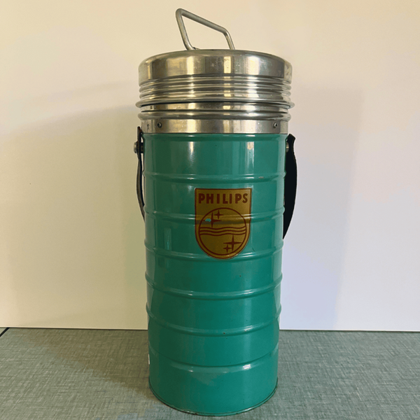 Très grande bouteille Thermos bleue - verte