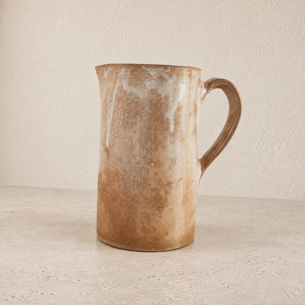 Pichet en terre vernissée – céramique artisanale ancienne – pièce vendue