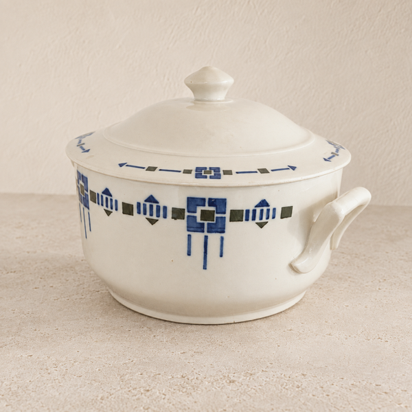 Soupière Art Déco en céramique – vaisselle ancienne élégante