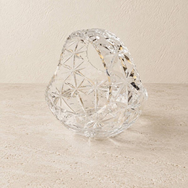 Coupe en cristal en forme de panier