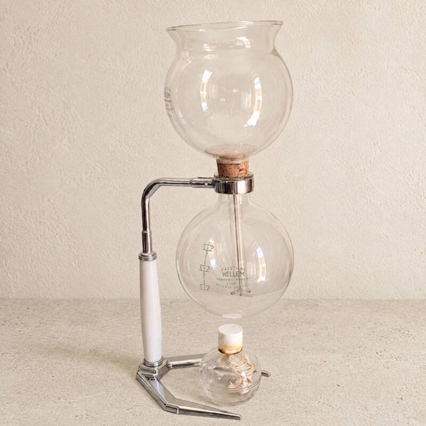 Ancienne cafetière Hellem à dépression en Pyrex – Années 1960