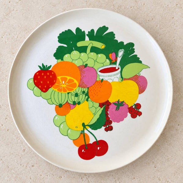 Grand plat fleuri vintage – vaisselle ancienne pour l’art de la table