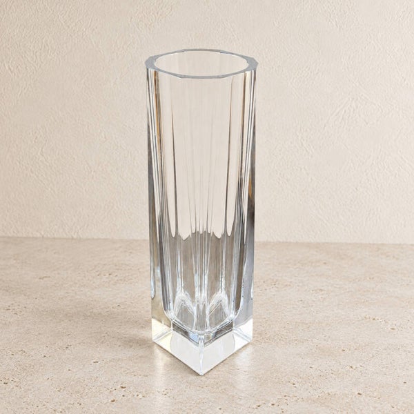 Vase tube en cristal
