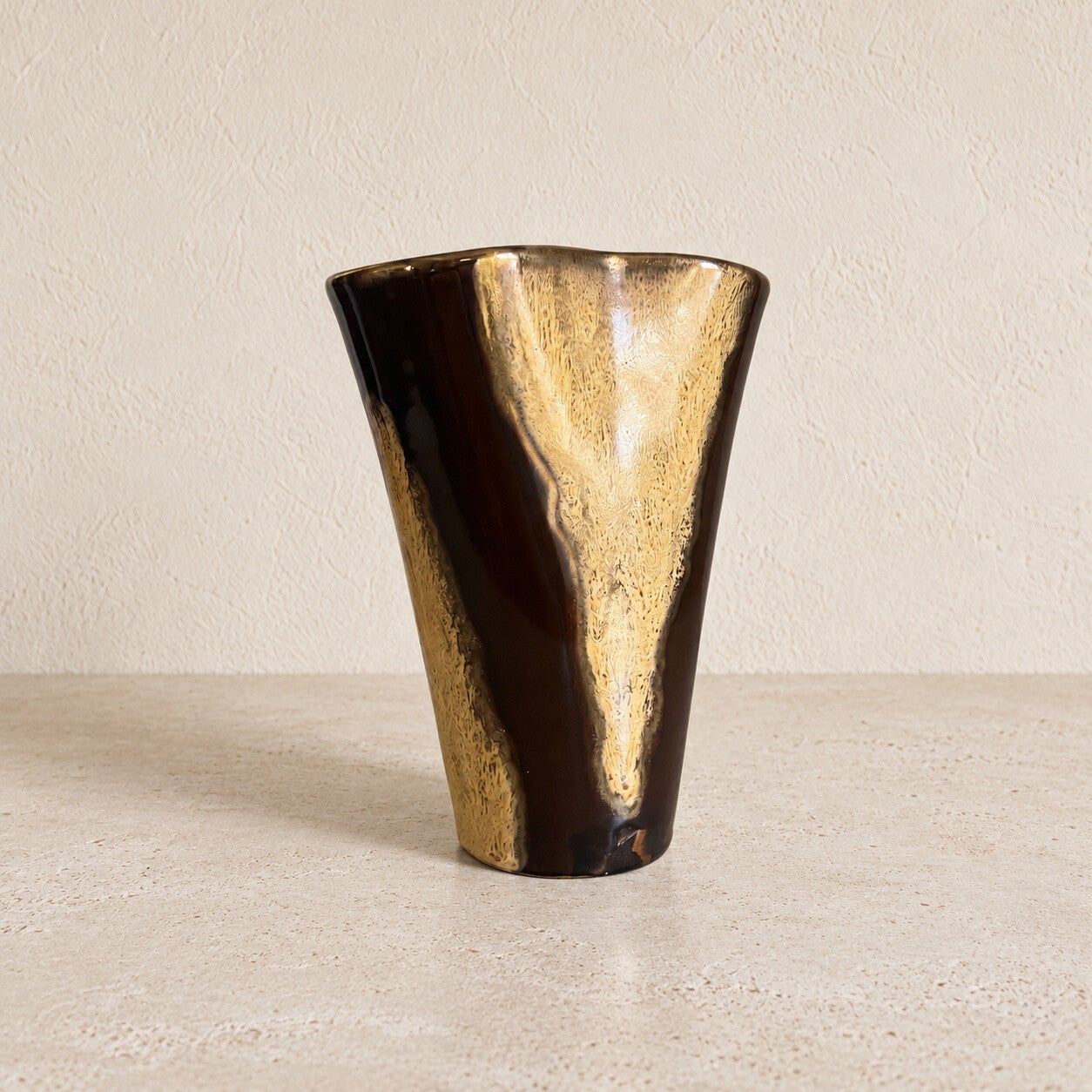 Vase vintage en céramique émaillée