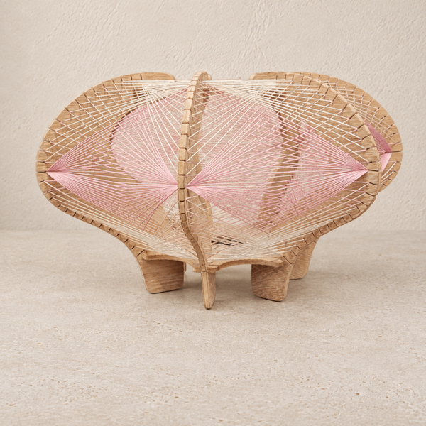 Suspension scandinave vintage en fil et bois – pièce vendue