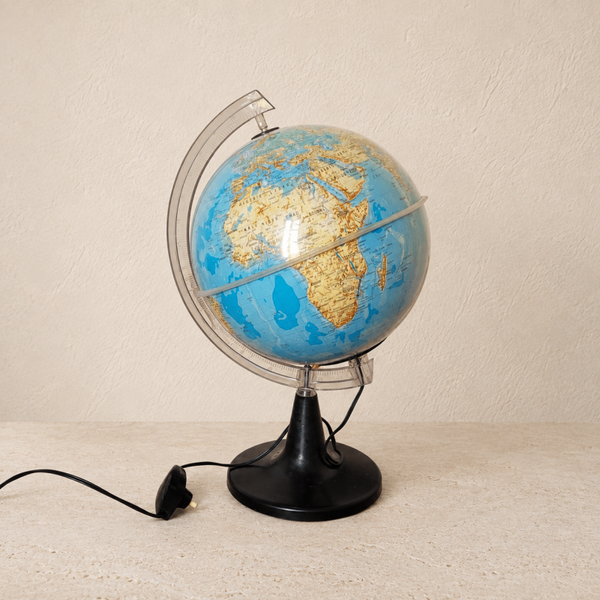 Lampe mappemonde vintage