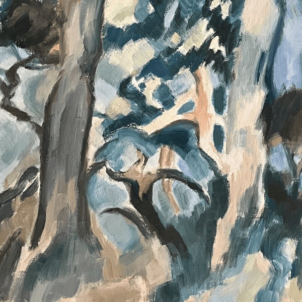 Forêt de pins - Huil sur toile de Mireille Besson