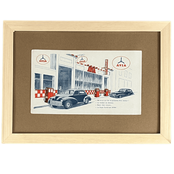 Illustration publicitaire - Carburant AVIA (années 50)