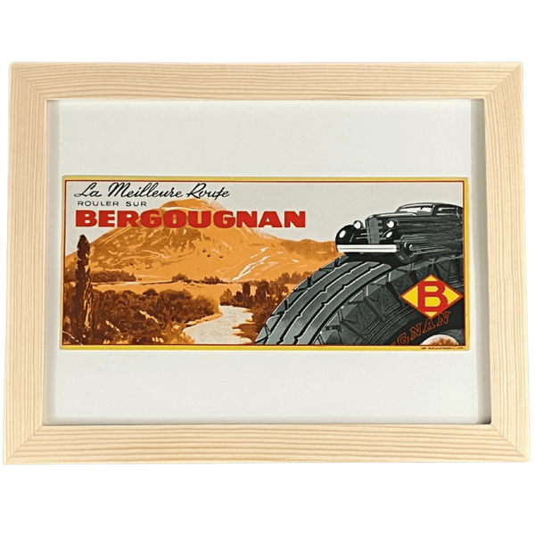 Illustration publicitaire - Pneus Bergougnan (années 50)