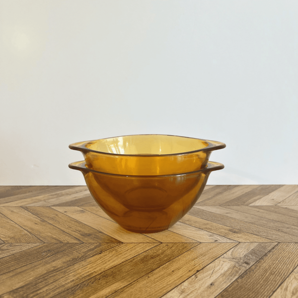 Paire de bols à oreilles ambrés