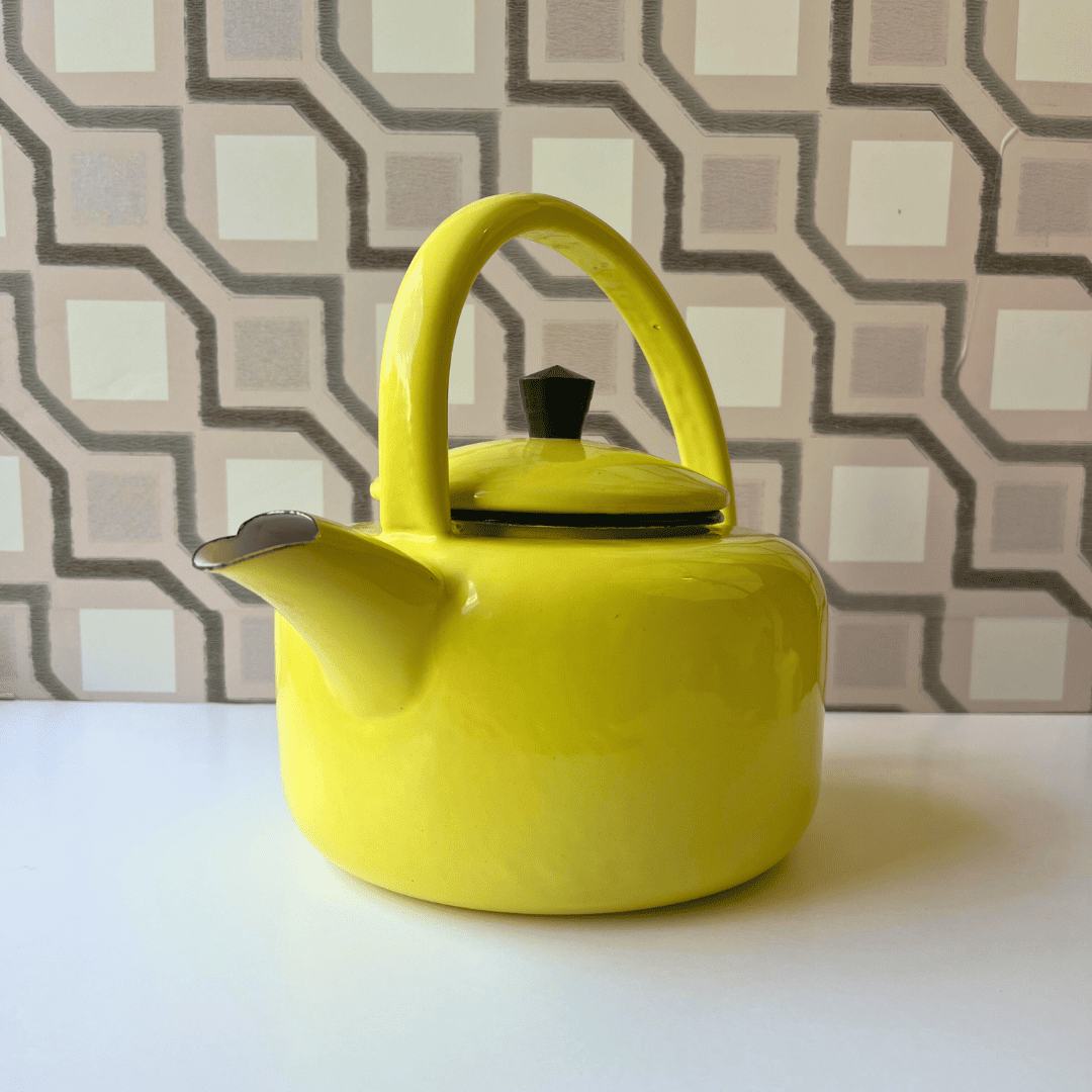 Bouilloire émaillée jaune