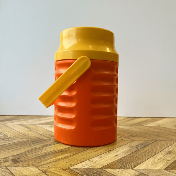 Bouteille Thermos orange vintage