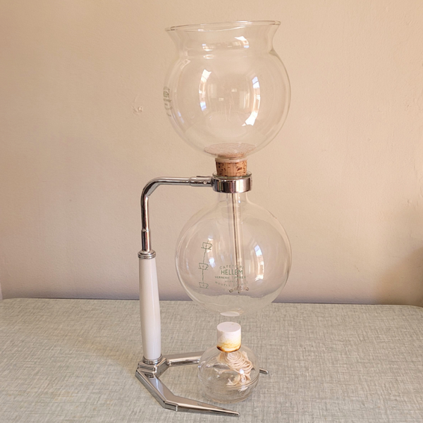 Ancienne cafetière Hellem à dépression en Pyrex – Années 1960