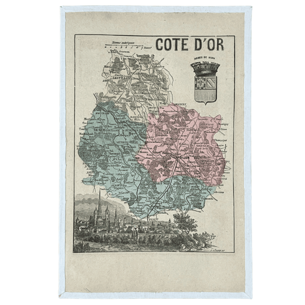 Carte ancienne du département de la Côte d'Or