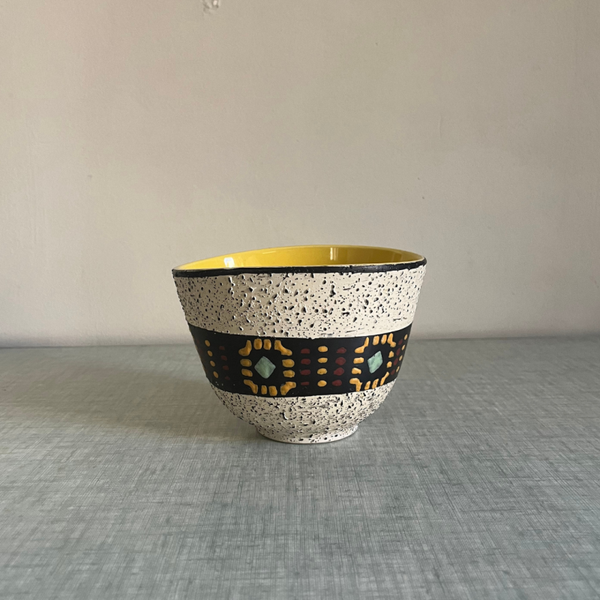 Coupe Tribal Dümler & Breiden en grès Fat Lava – West Germany