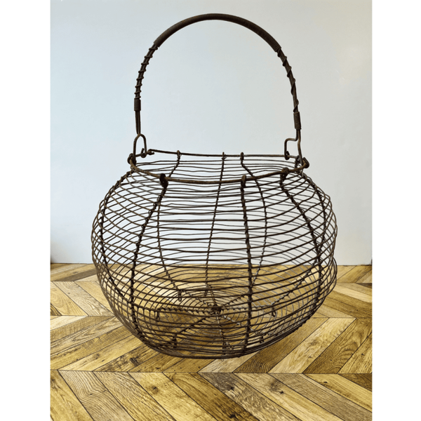 Grand panier ancien à salade / oeufs