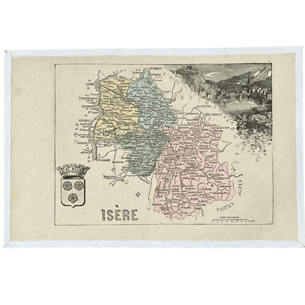 Carte ancienne du département de l'Isère