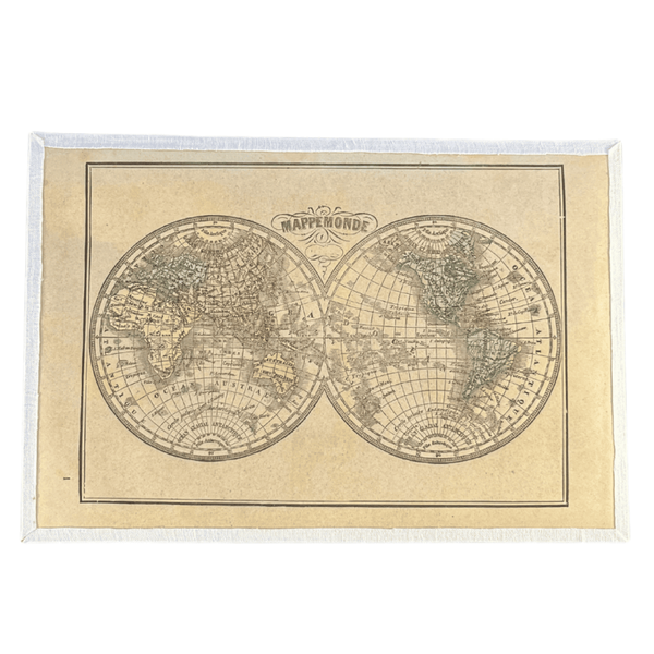 Carte ancienne de Monde (fin XIXème)