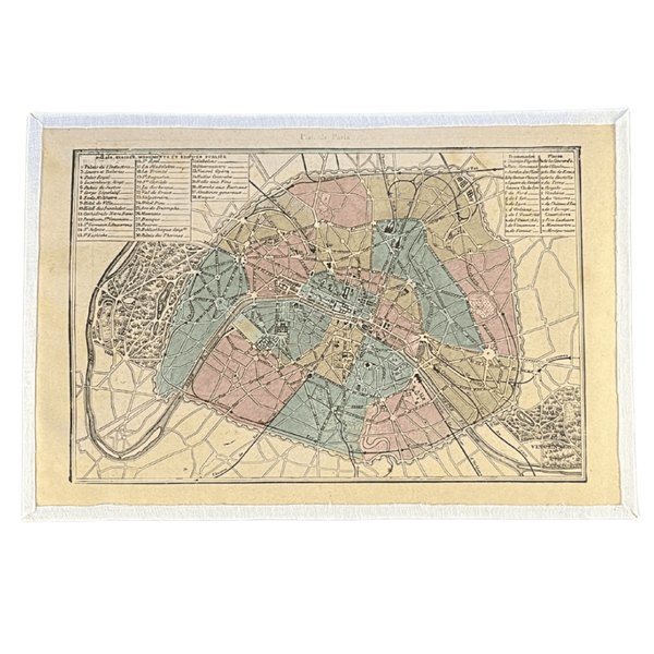 Ancien plan de Paris (fin XIXème)