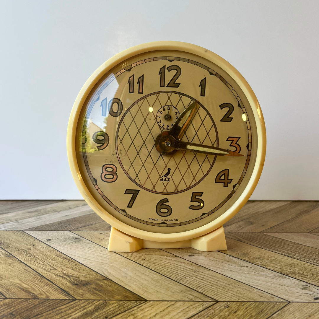 Réveil Jaz ancien vintage – horlogerie française décorative