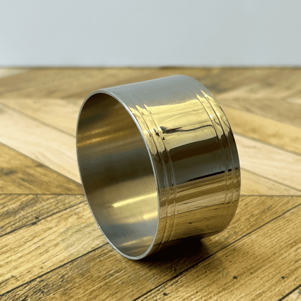 Rond de serviette en métal argenté