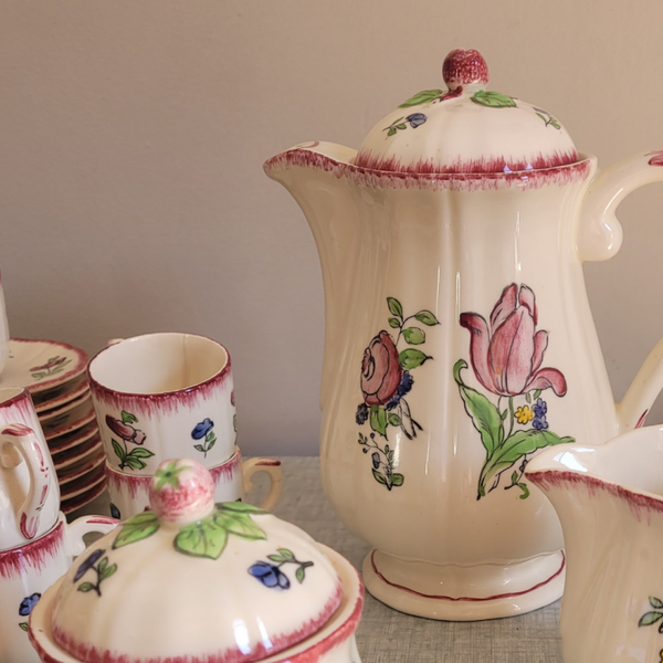 Service à café Lorraine de Gien – 12 tasses