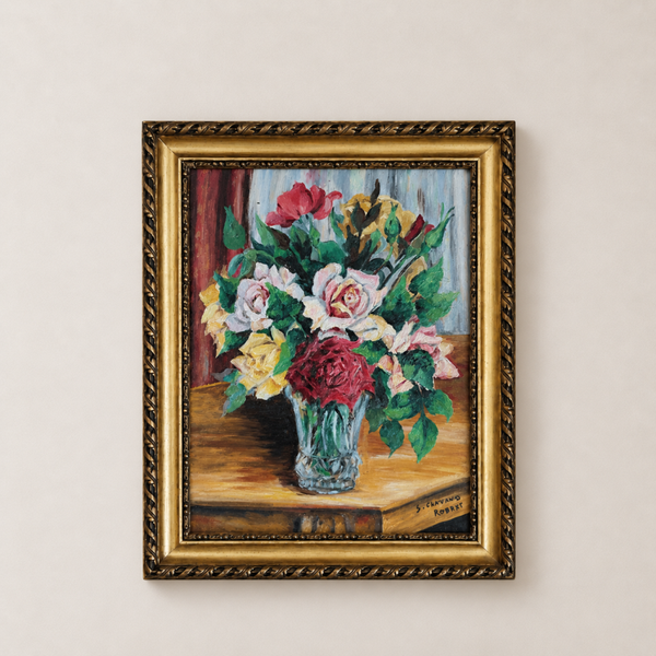 Bouquet de roses – signé Robert Clavaud