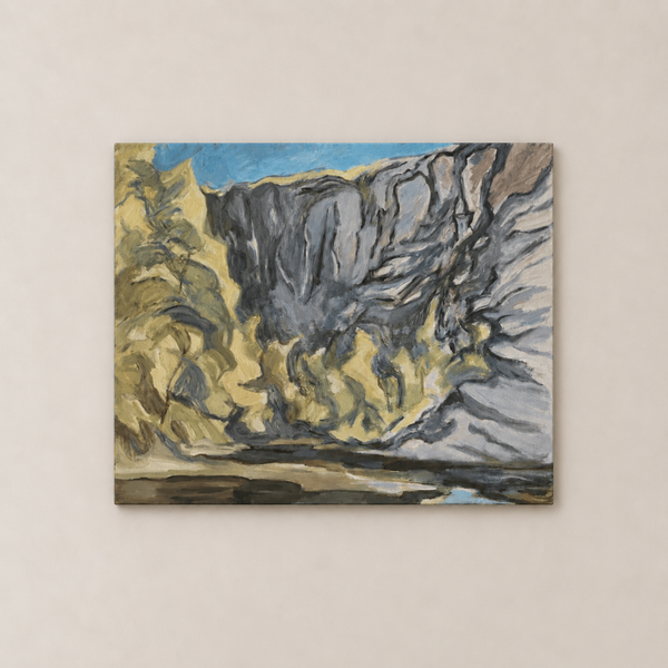 Les Falaises de Balazuc – huile sur toile de Mireille Besson