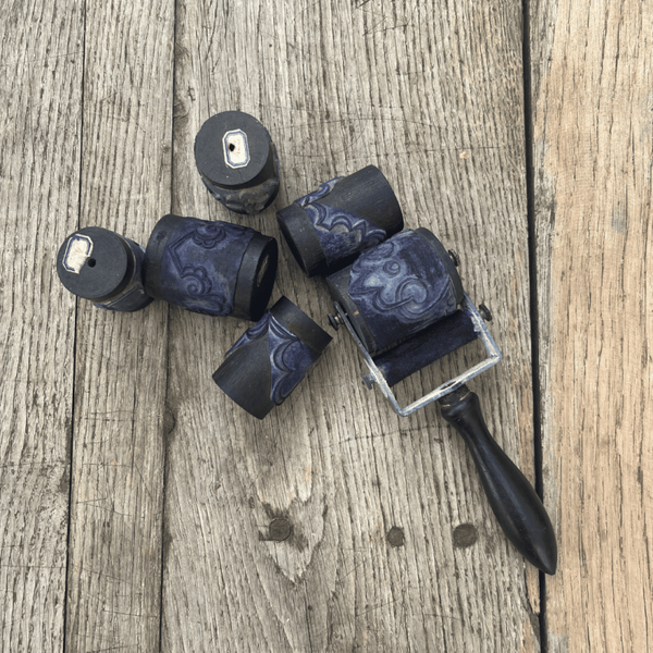 Ancien rouleau d'impression pour broderie