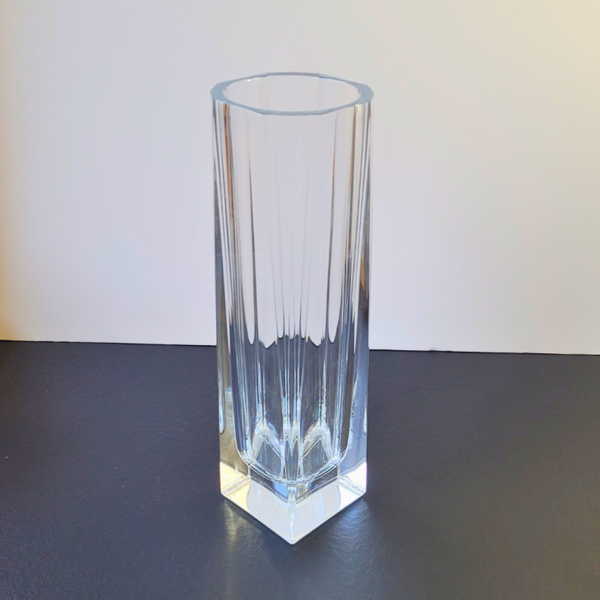 Vase tube en cristal