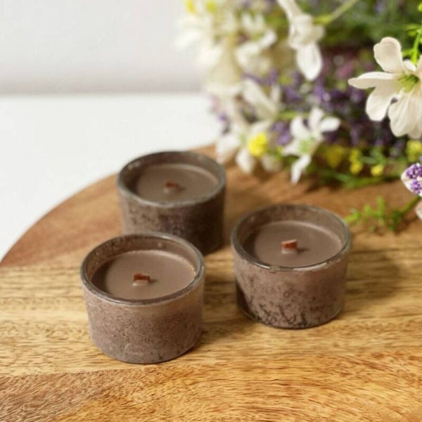 Mini geparfumeerde kaars - Stone Coffee - 6st