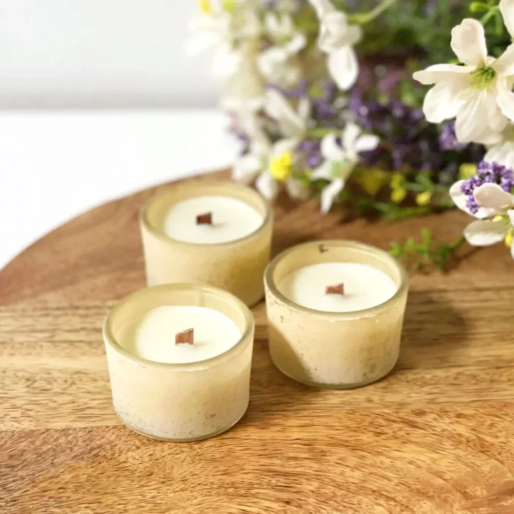 Mini geparfumeerde kaars - Stone Vanilla - 6st