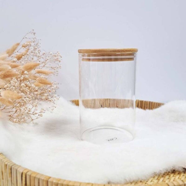 Snoeppot met houten deksel