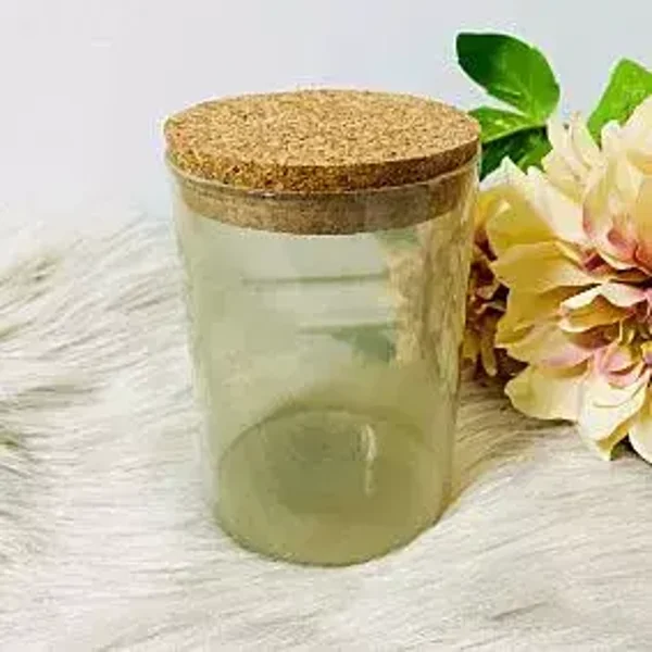 Glazen bokaal met kurkdeksel - Cotton