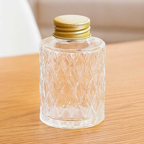 Flesje Glas Rond Dopje Goud - 24st