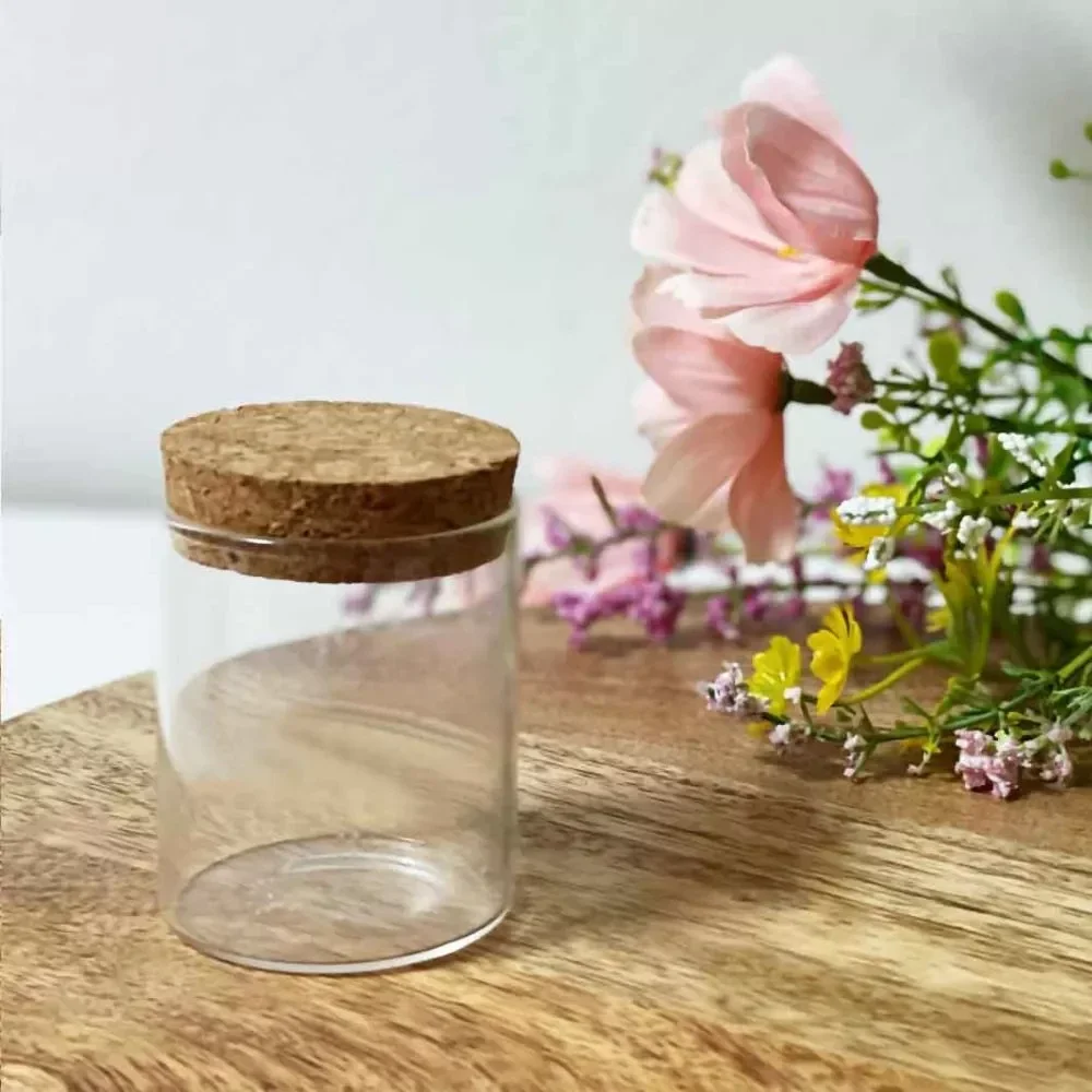 Cylinder potje met kurk deksel