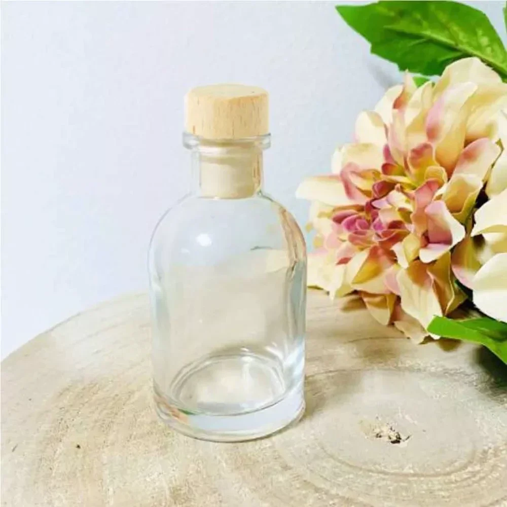 Luxe flesje met houten dop per 12 stuks