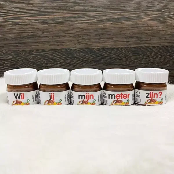 Nutella mini potjes - Wil je mijn meter/peter zijn? 5st