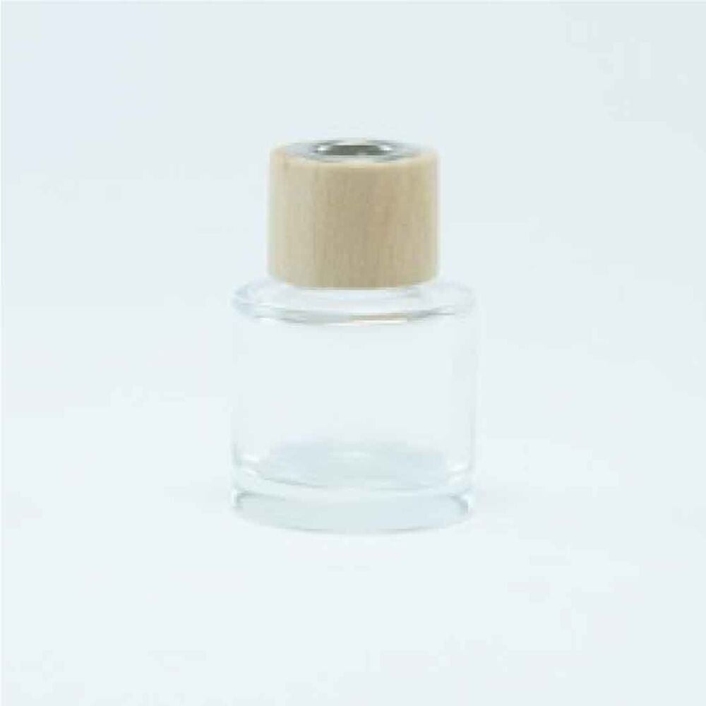 Parfumflesje rond met houten dop - 12 st